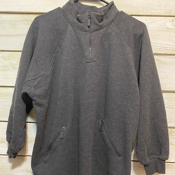 Vintage On Your Mark 1/4 zip pullover sz Large grey - Picture 9 of 9
